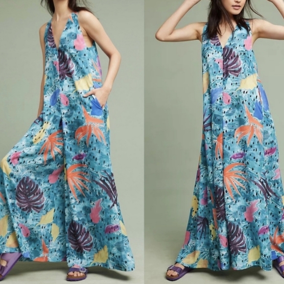 Anthropologie Pants - Anthropologie Pacific Jumpsuit by Christina Economou Wide Leg Sleeveless…